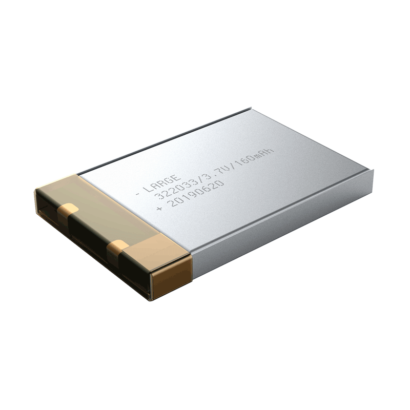 3.7V 160mAh 322033 寵物追蹤器聚合物鋰電池，鈷酸鋰材料