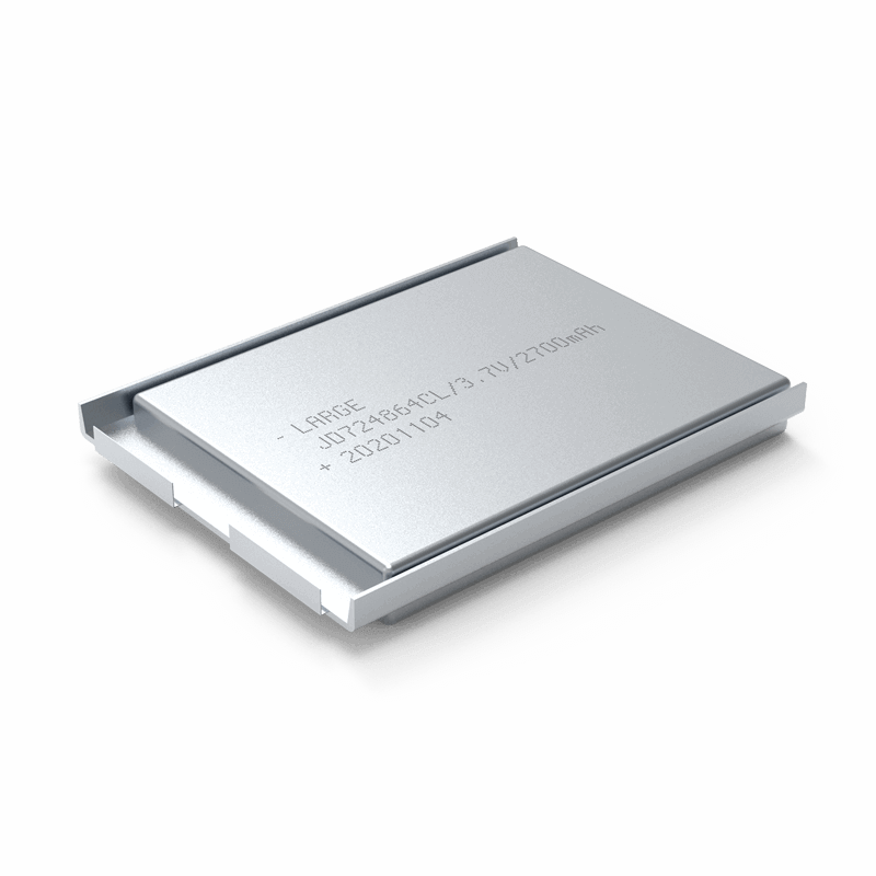 -40℃低溫過針刺JD724864CL 3.7V 2700mAh聚合物鋰電池，3V-8